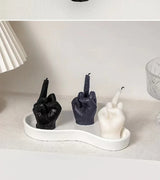 Velas creativas con forma de dedo medio, velas perfumadas, regalos divertidos y originales, adornos para decoración del hogar, regalos de cumpleaños.
