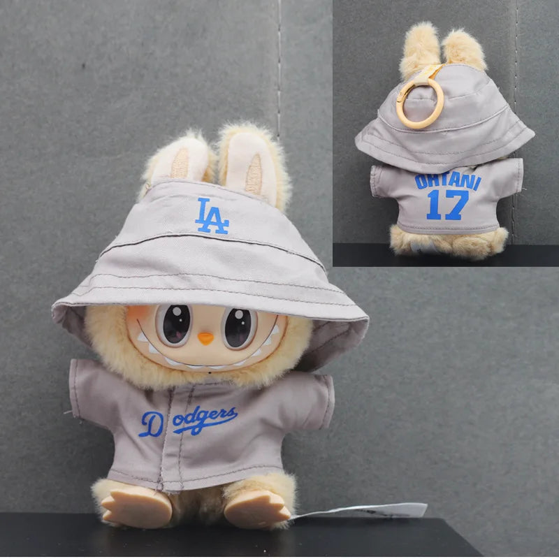 Ropa de muñeca Labubu de 15/17 cm, ropa de béisbol para fiesta, número 17, accesorios para muñecas DIY para niños, regalo