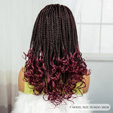 360° Full Lace Knotless Braids Wig with Wavy Ends | Baby Hair