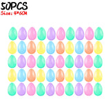 10/50PCS Colorful Easter Eggs Plastic Fillable Bird Pigeon Eggs DIY Craft Easter Party Home Decoration Funny Kids Opening Toys - Lootquake