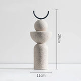 Abstract Geometric Sandstone Statue Art Ornaments Entrance Living Room TV Cabinet Desktop Home Decoration Creative Resin Crafts