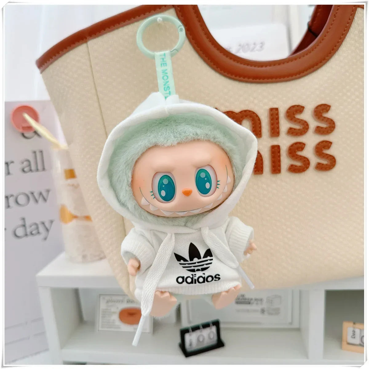 Vêtements de poupée Labubu, ensemble sweat à capuche et pantalon tendance, accessoires pour poupées Labubu Idol V1 V2, peluche universelle de 15/17 cm