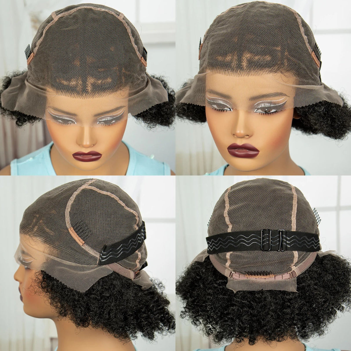 Afro Kinky Curly Braids Wig | Cornrow Accents | Full Lace | Baby Hair