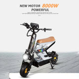 m10 8000W 60V 65AH large electric scooter max speed 90-120km/H 13inch off-road tyres lcd display removable large seat  escooter