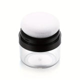 Travel-Friendly Loose Powder Case with Mushroom Sponge Puff & Mirror - Compact, Fragrance-Free Cosmetic Foundation Box