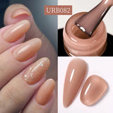 UR SUGAR Blue Color Rubber Base Gel Nail Polish Gold Glitter Base Gel Top Coat Soak Off UV LED Gel Nail Art Varnish Manicure