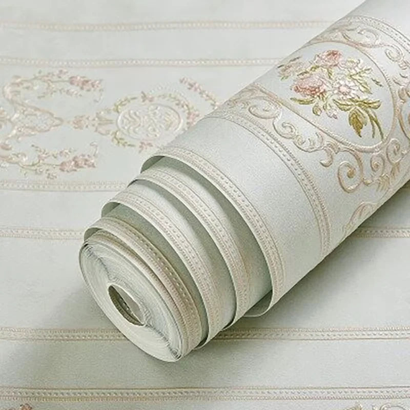 53cm Self adhesive warm European style simple living room bedroom bedside background wall paper wallpaper With pattern Decortion