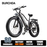 Bicicleta eléctrica BURCHDA RX80 para adultos, motor de 1000 W, batería de 48 V 20 Ah, neumáticos anchos todoterreno de 26", bicicleta eléctrica para montaña y nieve, ciclismo todoterreno