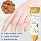 Crema de manos antiarrugas con colágeno, antisequedad, antigrietas, hidratante, nutritiva, suavizante, blanqueadora, reparadora.