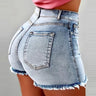 High Waist Hot Pants Women's Jeans Available in Multiple Colors Women's Denim Stretch Shorts Stretch Tassel Distressed - Lootquake