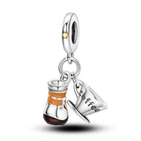 Coffee Cup Charms 925 Silver Beads For Woman Fit Original Bracelet Making Fashion Jewelry - Lootquake