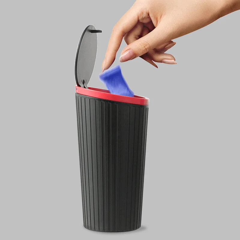 Car Trash Bin Can Mini Auto Dust Organizer Car Interior Rubbish Bag Garbage Container Storage Box Bucket Auto Accessories