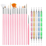 LINMANDA Nail Dotting Tools Nail Art Brushes Set Gel Polish Acrylic Nail Brus Nail Design Tools Nail Brushes for Nail Art