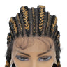 36" Jumbo Dutch Twins Cornrows Wig | Full Lace Front | Synthetic Braids | Black Women