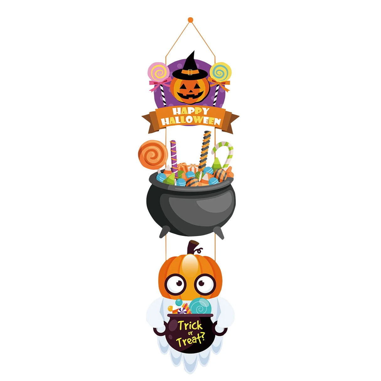 Hanging Scary Pumpkin for Porch