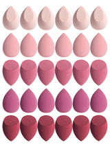 30 Beauty Eggs (Esponjas de Maquillaje) Esponja de Belleza Mixta para Base de Maquillaje, Líquida, en Crema y en Polvo Sin Impurezas, Multicolor C