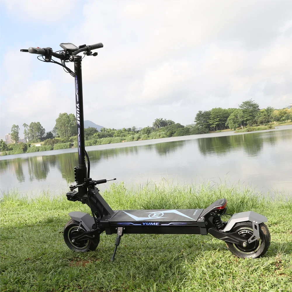 Trottinette électrique Yume Hawk Pro 6 000 W à double moteur, accélérateur au pouce, écran NFC, vitesse maximale : 85 km/h, batterie 60 V-30 AH, autonomie maximale : 100 km