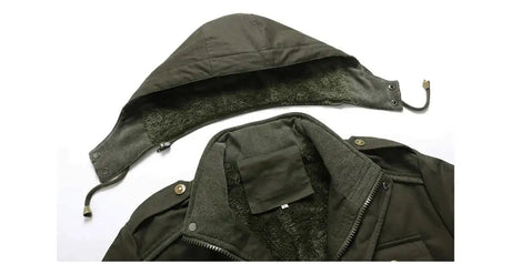 Winter Men's Warm Padded Jackets Fashion Men Fleece Lined Thermal Hooded Coats Men Mountain Ski Windbreaker Jackets Clothing - Lootquake