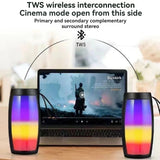 Enceinte Bluetooth portable sans fil 1500 mAh, éclairage LED RGB, caisson de basses extérieur, haut-parleur stéréo, volume élevé, pour la maison