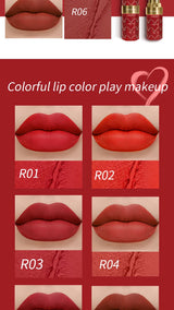 Matte Lipstick, 18-Color, Long-Lasting, Non-Stick Cup, Fade-Resistant, Velvety Texture, Luxurious Hydrating Lip Makeup For All-D