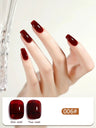 1-12PCS 12ML Ice Clear Amber Gel Nail Polish 2025 Autumn and Winter Popular White Transparent Caramel Color Nail Gel Nail Art