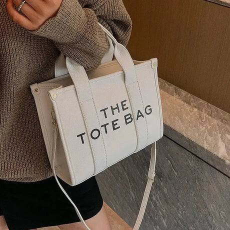 The Tote Bag For Women Crossbody Female Handbag New Solid Words Lette Leisure Large Bag,Luxury Fashion Bag,designer Bag for PU - Lootquake