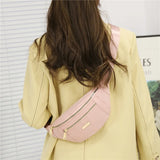Women Waist Bag Fanny Pack Zipper Chest Bag Female Banana Bag Money Pouch Travel Shoulder Purse Belly Pocket Hip Bum Bag - Lootquake