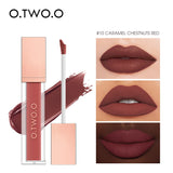 O.TWO.O 12 Color Liquid Lipstick Matte Finish Sexy Silky Lip Gloss Waterproof Kiss-proof Lasting Lip Glaze Lip Tint Cosmetics