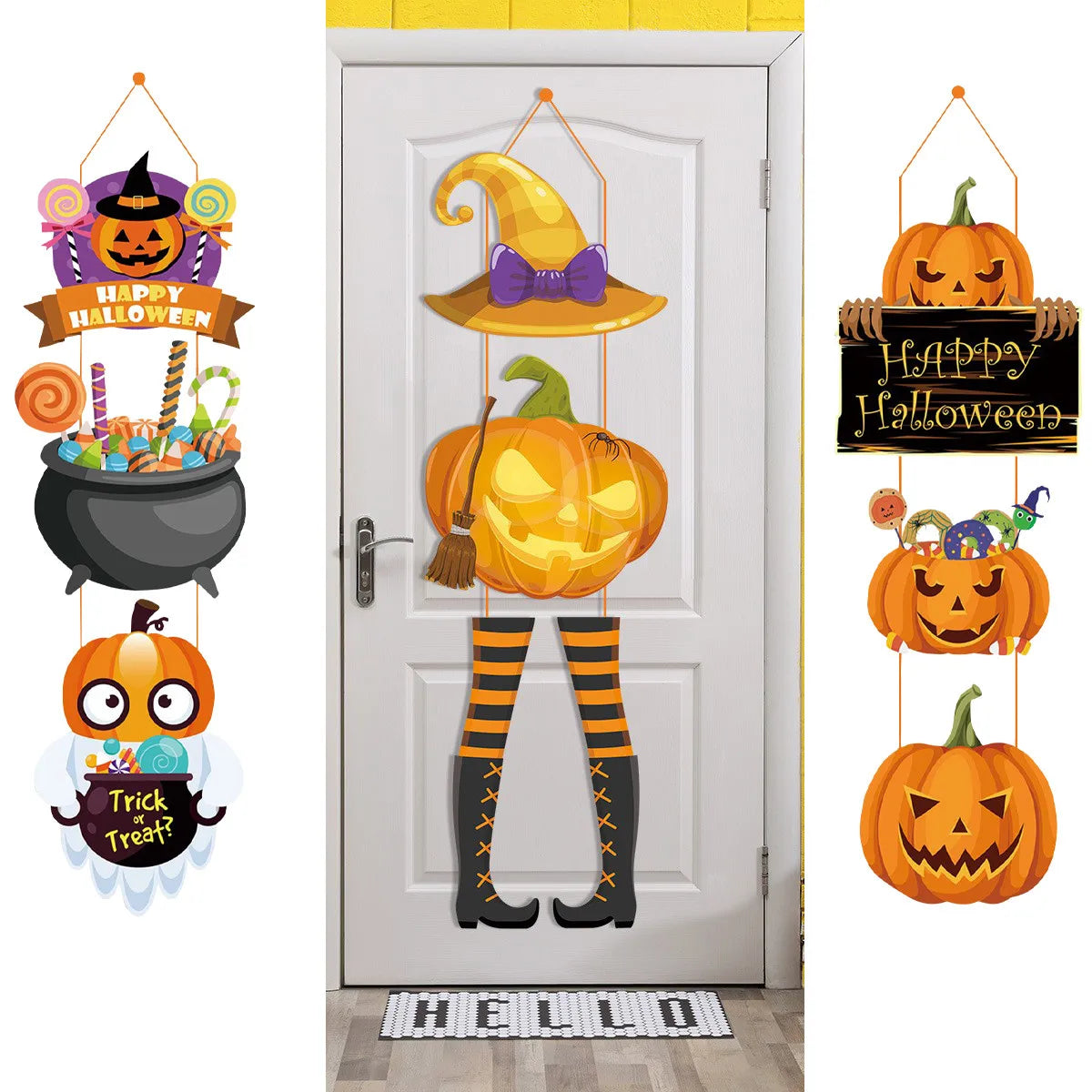 Hanging Scary Pumpkin for Porch