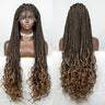 36" 613 Blonde Braided Wig | Lace Front | Baby Hair | Colored Braids
