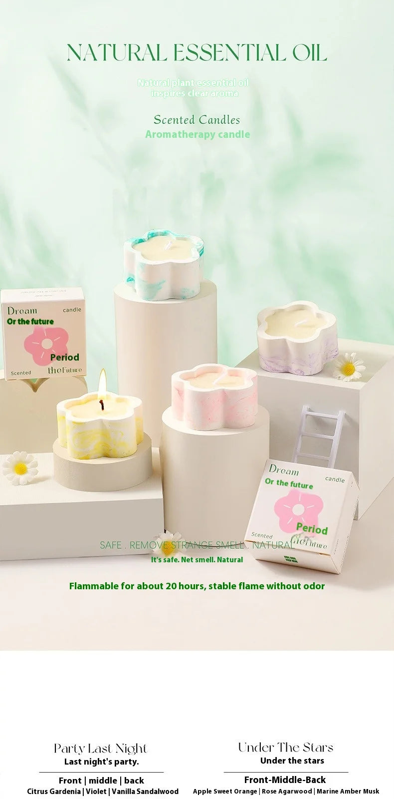 Vela de aromaterapia para habitación de niña, lámpara de aromaterapia con aroma a sensación de ambiente, vela de cumpleaños con regalo de mano, fragancia para el hogar