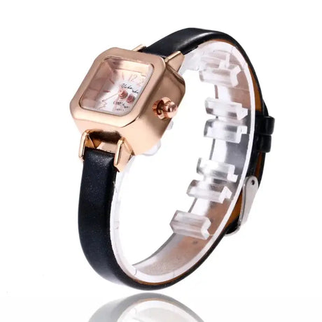 Women Watch Small Square Dial Thin Leather Strap Ladies Wristwatch Elegant Female Watches Casual Relogios Feminino Reloj - Lootquake