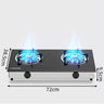 Estufa de gas de escritorio de doble placa de cocción para el hogar, cocina de fuego intenso con doble orificio y gas licuado natural.