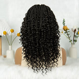 Bohemian Knotless Box Braids Wig | Goddess Locs with Curly Ends