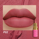 Matte Lipstick, 18-Color, Long-Lasting, Non-Stick Cup, Fade-Resistant, Velvety Texture, Luxurious Hydrating Lip Makeup For All-D