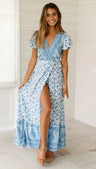 Vestido largo sexy con estampado de vacaciones de verano 2024 para mujer