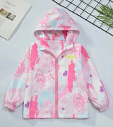 Girls Korean Polar Fleece Outdoor Jacket 4-12 Yrs Children's Autumn Winter Thickened Hooded Windbreaker Kids Girl's Fashion Coat