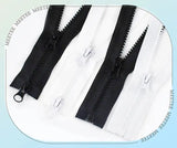 1Pc Meetee 60-300cm 5# Resin Zippers Black White Double Slider Open-End Zips for Sewing Coat Tent Zipper Closure DIY Accessories - Lootquake