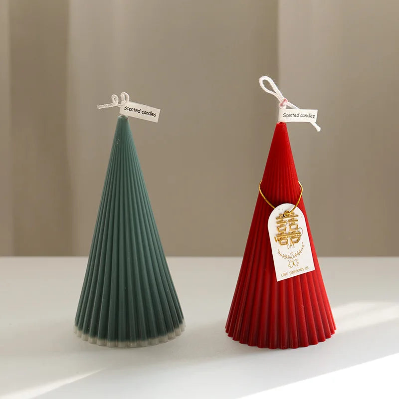 Molde cónico a rayas para velas, herramienta para hacer velas de aromaterapia, hecha a mano, para decoración del hogar, moldes de plástico acrílico.