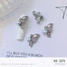 Light Luxury Charms Luxury Nails DIY Nail Charms Japanese Style Pink Jewel Nails Decor Manicure Ornaments Alloy