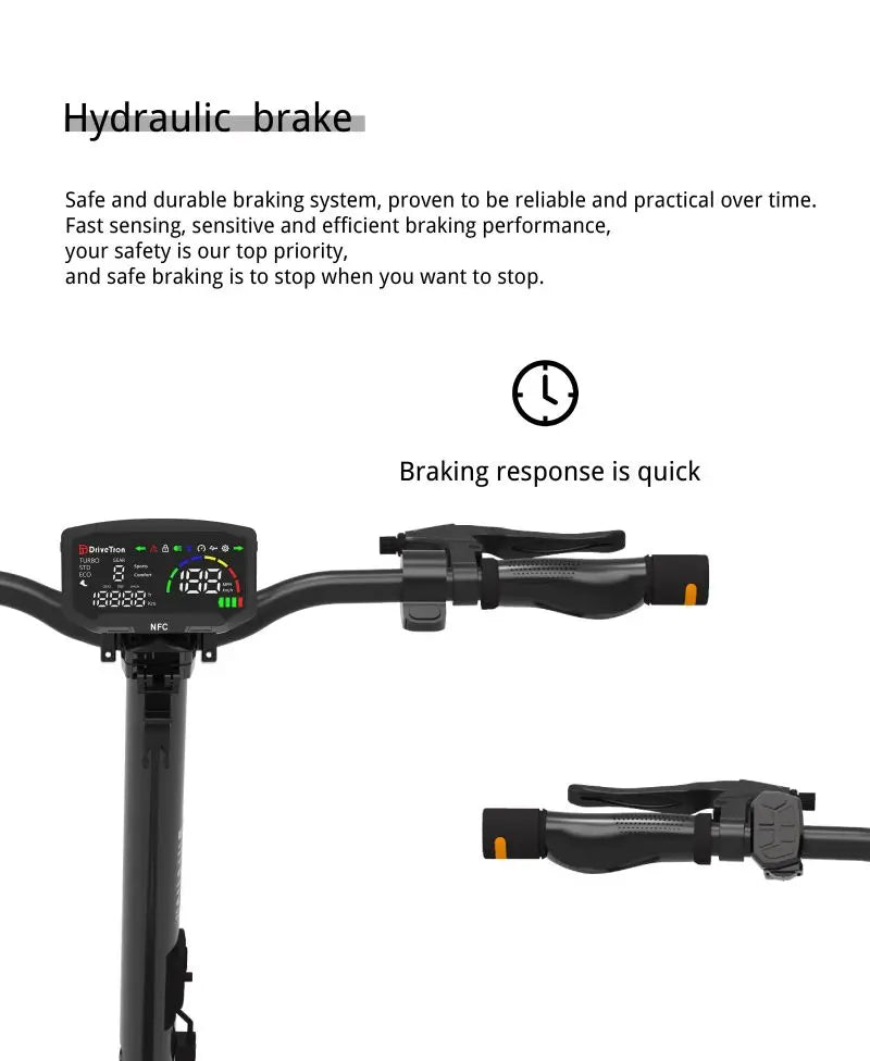 Trottinette électrique pliable pour adulte Drive Tron DT06, moteur 1200 W x 2, 60 V 23,4 Ah, trottinette électrique de montagne