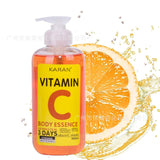 Suero facial con vitamina C y vitamina E de 500 ml, esencia corporal iluminadora, reparadora y antiedad con ácidos frutales VC, esencia de alfahidroxiácidos (AHA)