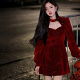 Women's Long Dress Autumn And Winter Dress Christmas High-end Neck Elegant Slim - Lootquake