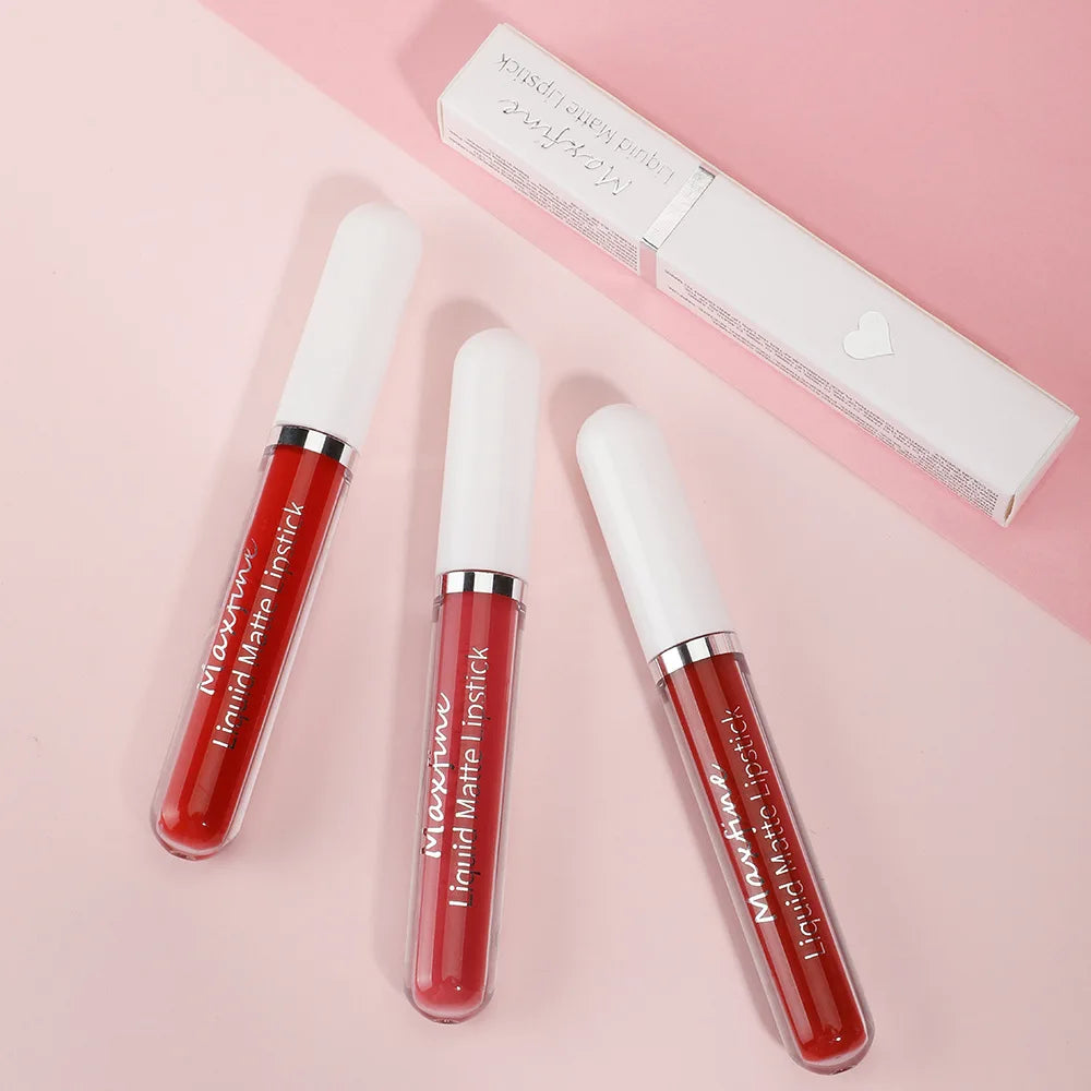 Liquid Lipstick Durable Waterproof Non Smudging Lip Glaze Lip Gloss Matte Lipstick Non Peeling Ladies' Makeup
