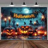 Art Deco style Halloween background - featuring a horror pumpkin theme, suitable for party and scene decoration