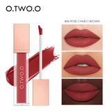 O.TWO.O 12 Color Liquid Lipstick Matte Finish Sexy Silky Lip Gloss Waterproof Kiss-proof Lasting Lip Glaze Lip Tint Cosmetics