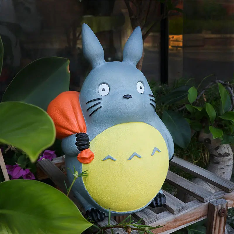 Large Garden Statue Cartoon Anime Totoroed Sculpture Creative Kawaii Miyazakis Hayaos Totoros Resin Figurines Garden Home Decor