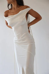 Fashion Women Satin Vintage Long Bodycon Dress Elegant Backless Spaghetti Strap Long Dress Y2K Sexy Low Cut Club Party Dress - Lootquake