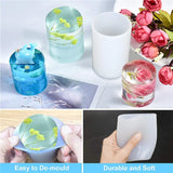 Molde de silicona para velas con forma de cilindro 3D, para hacer jabón, manualidades, regalos, yeso, resina, cera, decoración casera.