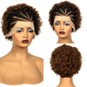 350# Ginger Orange Synthetic Knotless Braided Wig | 13x4 Transparent Lace Front Short Afro Kinky Curly Braids